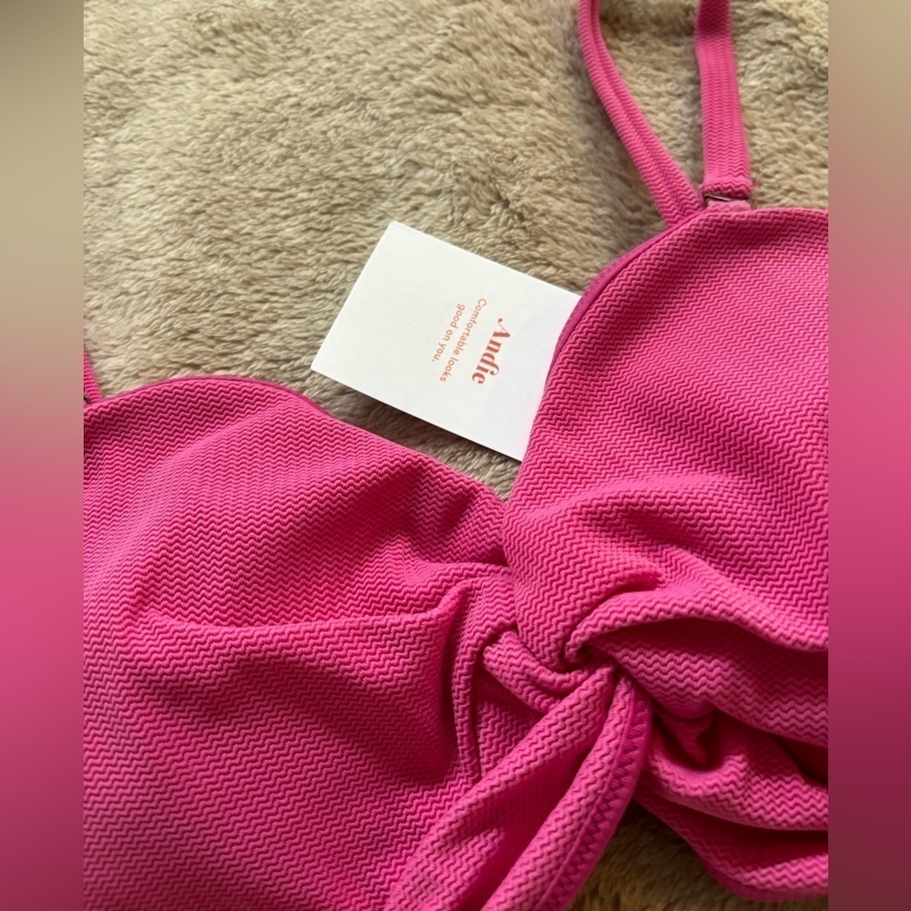 NWT Andie Swim Capri Bikini Top in Wave Orchid, Size XL - Picture 5 of 8